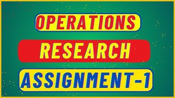 #BRAOU 2025 OPERATIONS RESEARCH ASSIGNMENT 1