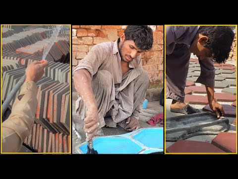 Red Cement Tile Making - Cement Crafts - YouTube