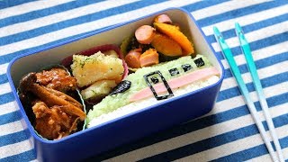 Shinkalion【Shinkansen Hayabusa】 Bento Recipe シンカリオン【新幹線はやぶさ】キャラ弁レシピ