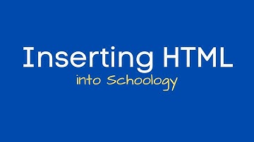 Embed HTML in Schoology