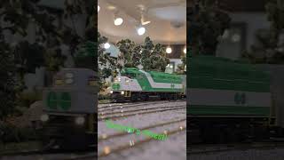 My @rapidotrains F59PH at the train club!! #modelrailroad #hoscale #Gotransit #modeltrains #trains @KHawk63