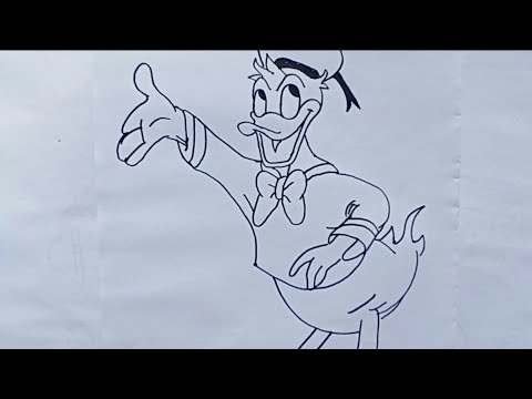 Video: Cara Menggambar Donald Bebek Dengan Pensil Langkah Demi Langkah