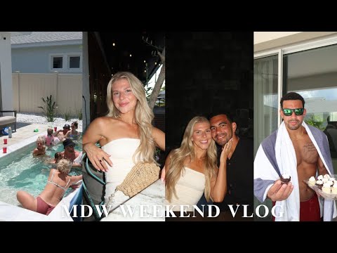 MDW vlog: birthday dinner, pool party with friends, grocery haul, resetting after having guests