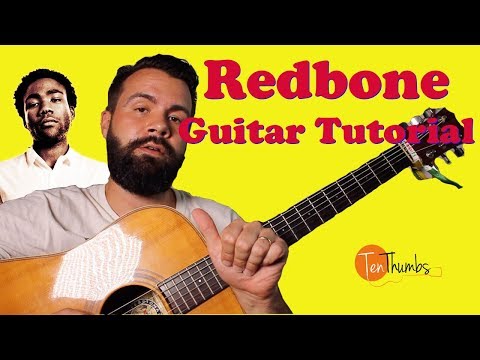 Childish Gambino - Redbone - Guitar Tutorial with intro tabs