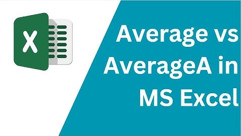 Using Average vs AverageA in MS Excel