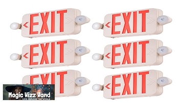 VEVOR LED Exit Sign with Emergency Lights Two LED Adjustable Heads Emergency