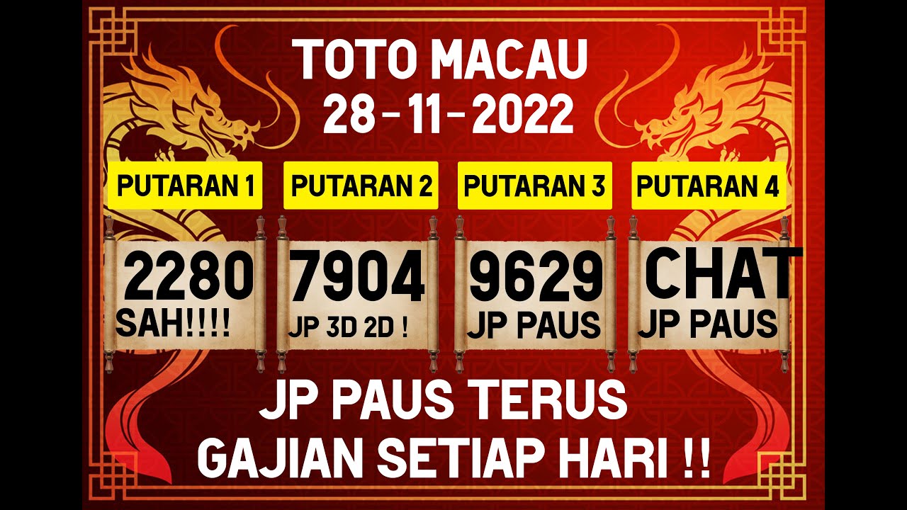 PREDIKSI TOTO MACAU 28 NOVEMBER 2022 BOCORAN JITU TOTO MACAU SAH JP