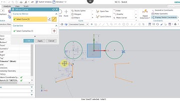 NX 12.0 Tutorial Tamil 14 : Mirror Curve | Sketch | NX | Unigraphics