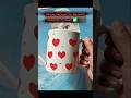 Diy ceramic cup art🎨❤️|cute easy red heart painting on cup.#trending #whatsappstatus #viralvideo
