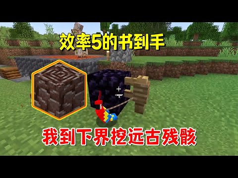 我的世界凋灵风暴9：效率5的书到手，我到下界挖远古残骸