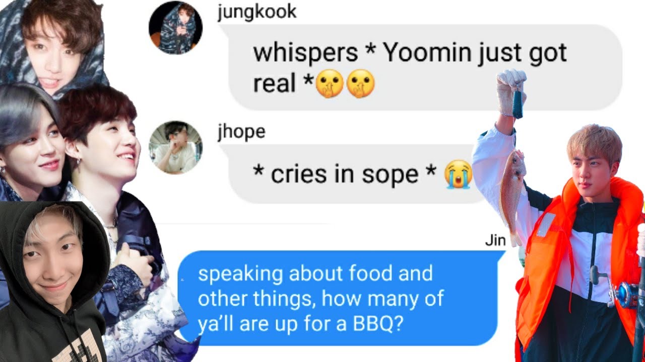BTS Texts - BTS goes camping and Yoomin just got real