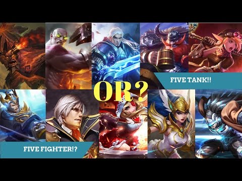 Best TROLL team Comps? FIVE TANK or FIVE FIGHTER? Mobile Legends Gameplay with Viewers.