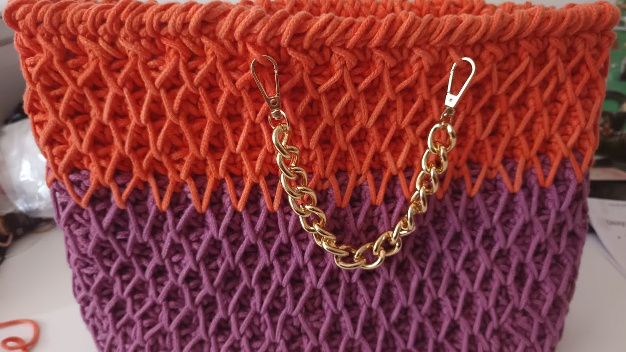 Пошаговое руководство по вязанию крючком сумки в виде сот