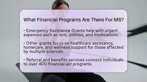 What Financial Programs Are There For MS? - MS Support Network
