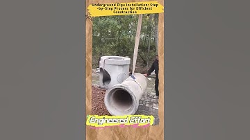 Underground Pipe Installation: Step-by-Step Process for Efficient Construction #EngineeredEffort