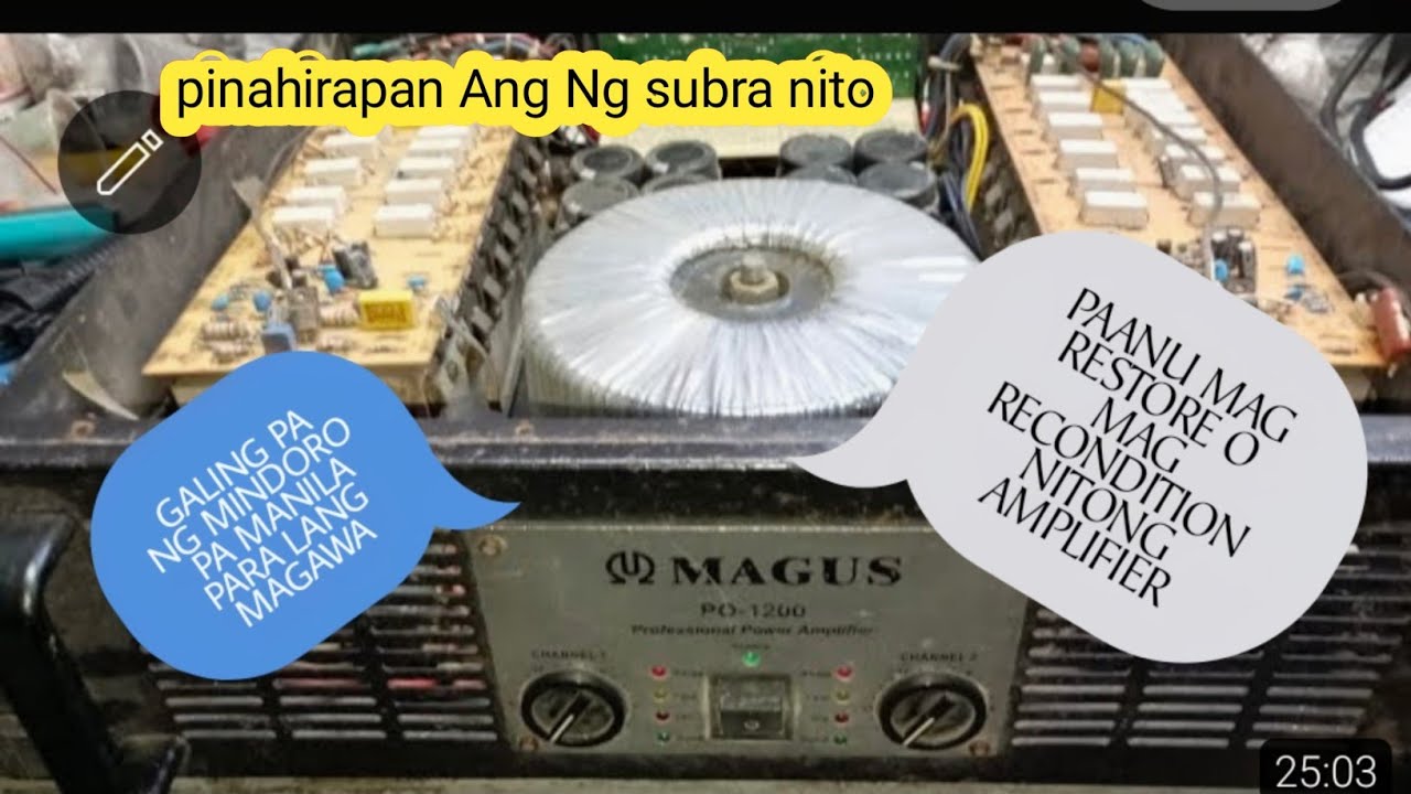 MAGUS PO-1200 POWER AMPLIFIER GALING NG MINDORO FULLY RECONDITION NATIN ITO