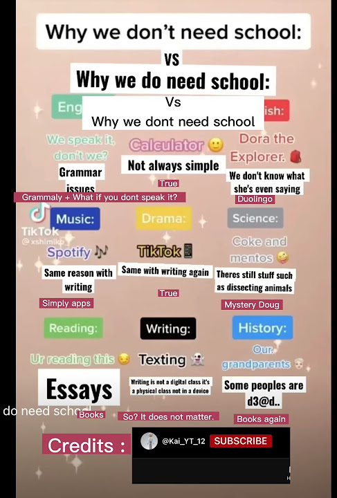 Why we dont need school vs why we need school vs why we dont need ...