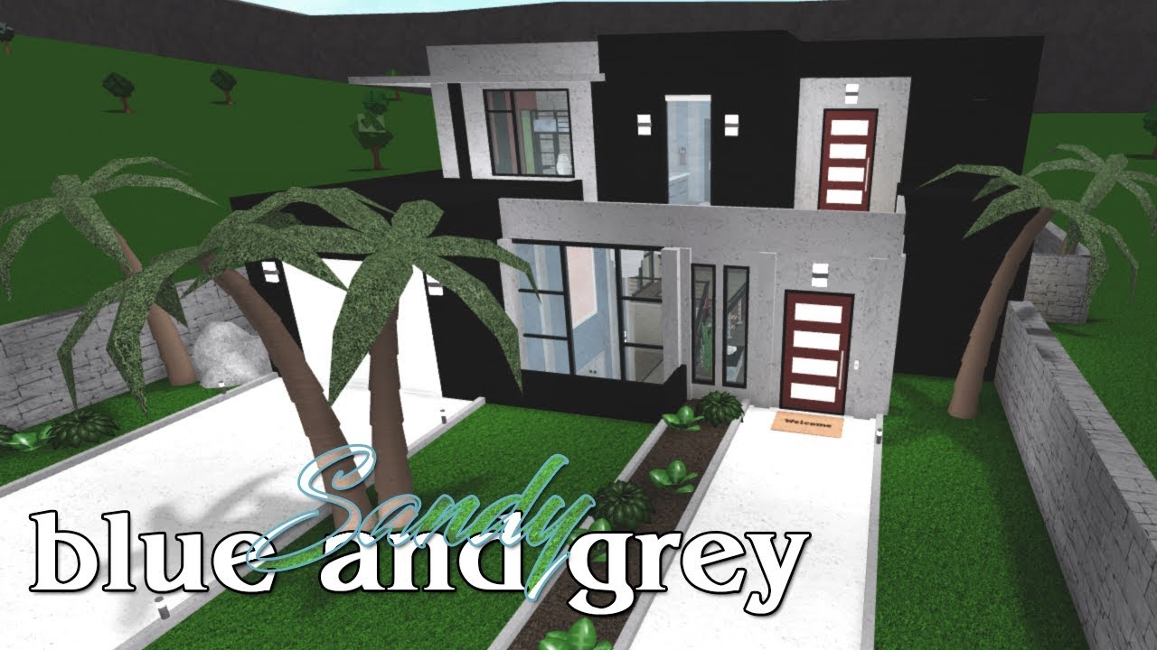 Sandy Blue And Grey House Bloxburg Speed Build 168k YouTube sandy-blue-and-grey-house-bloxburg-speed-build-168k-youtube