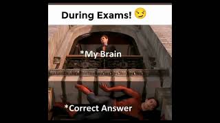 During Exams😏 my brain 🧠 and correct answer play hide and seek #memes#viral#funny #exam#shorts