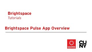 Brightspace Pulse App Overview (Learners)