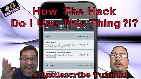 Battlescribe Tutorial