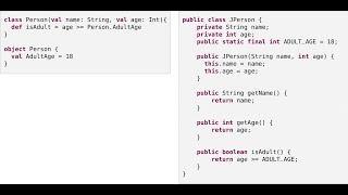 Programmering, vecka 11 del 2: scala och java, klasser