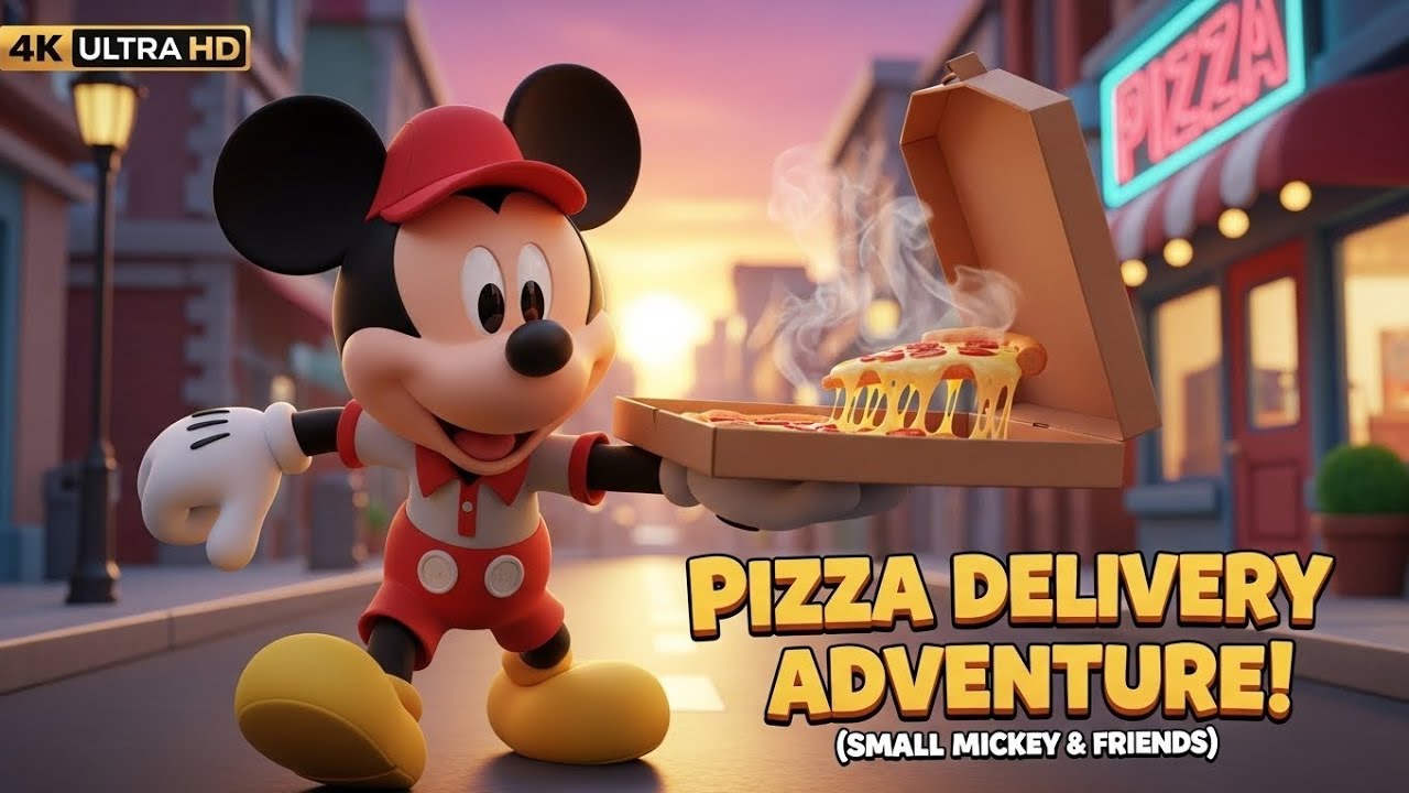 Mickey Mouse Pizza Delivery Adventure 🍕 | Fun 3D Cartoon Story for Kids | Mickey & Friends