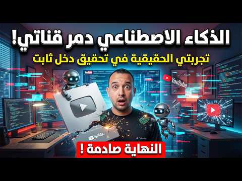 الذكاء الأصطناعي دمر قناتي تجربتي الحقيقية في تحقيق دخل ثابت من اليوتيوب النهاية صادمة