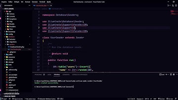 Criando seed laravel