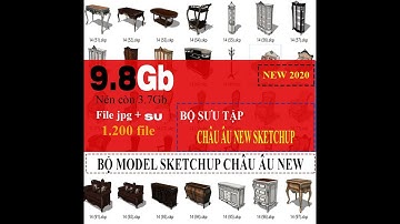Review Bộ Thư Viện Sketchup Tân Cổ Điển 2020
