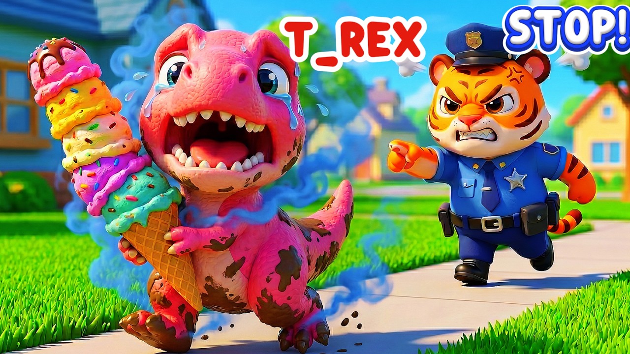 🏃‍♂️ Run Away! Smelly Dinosaur Steals Ice Cream & Funny Ending