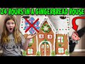 No Christmas Pop It Fidgets For 24 Hours! 24 Hours In A Box Fort Gingerbread House!