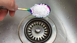 Pour Salt into the Sink and it Will Never clog Again!