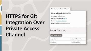 Git Integration with Private Access Channel in Oracle Analytics