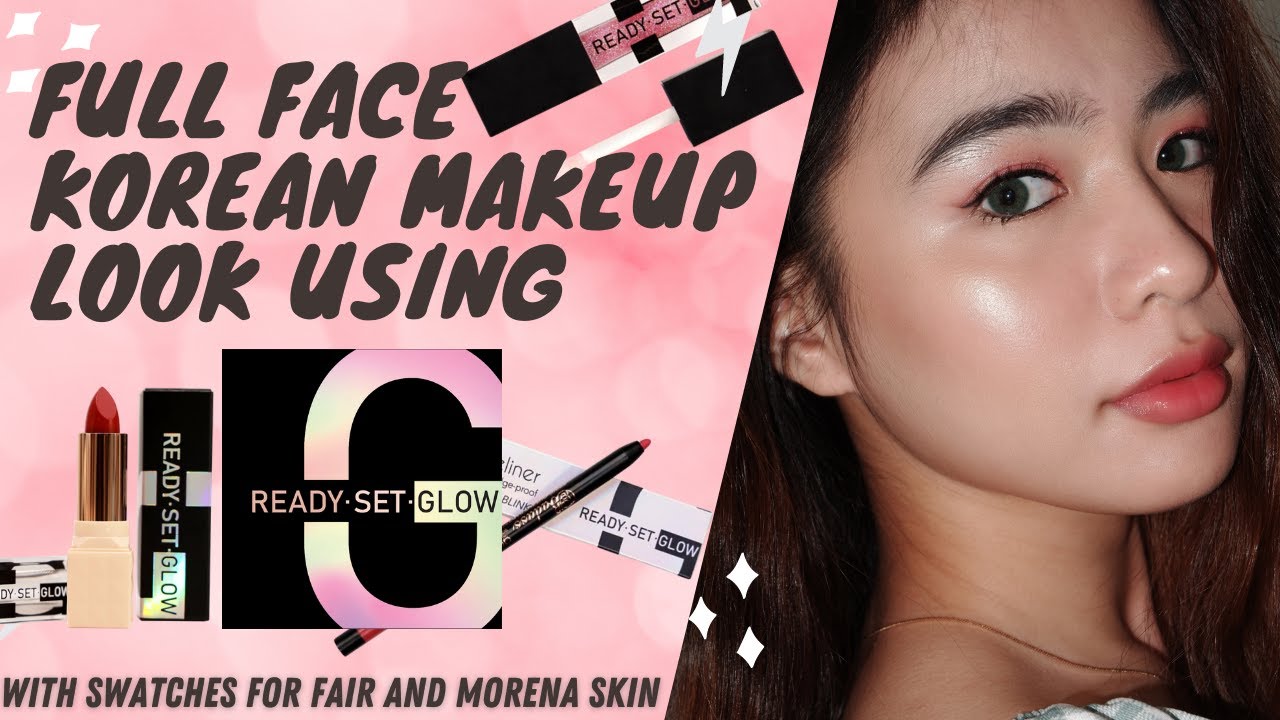 FULL FACE KOREAN MAKEUP LOOK USING READY SET GLOW PRODUCTS | Sab Antonio