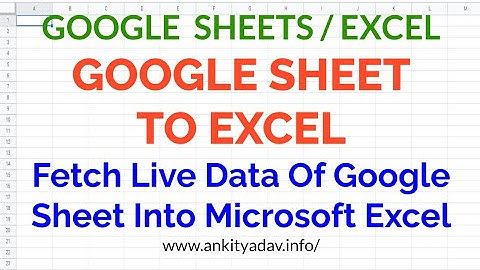 How to Import Live Google Sheet To Excel Worksheet ?