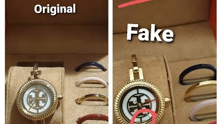 Tory Burch Reva Bangle Watch Multi Color Review how to know The original  and Fake. - YouTube
