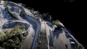 UAV to 3D monitoring the progress of the construction site of the Mont de La Saxe wall.