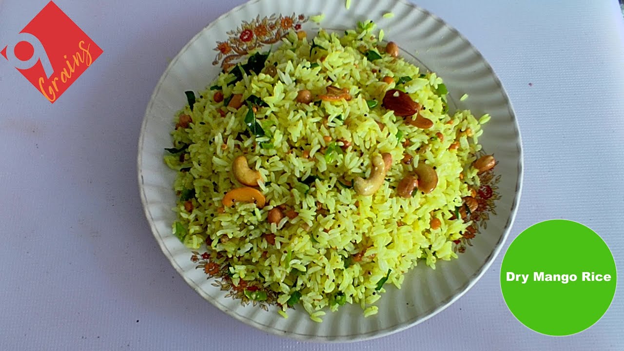 Dry Mango Rice | Amchoor Rice | Amchoor Pulihora | 9 Grains - YouTube