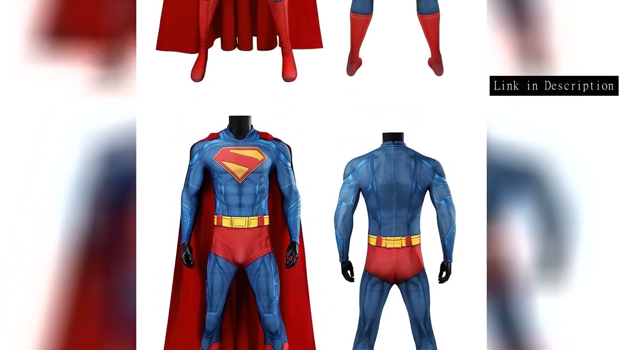 Clark Kent Cosplay Costume Men Party Bodysuit Cloak David Corenswet Costume Superhero Jumpsuit Outfi