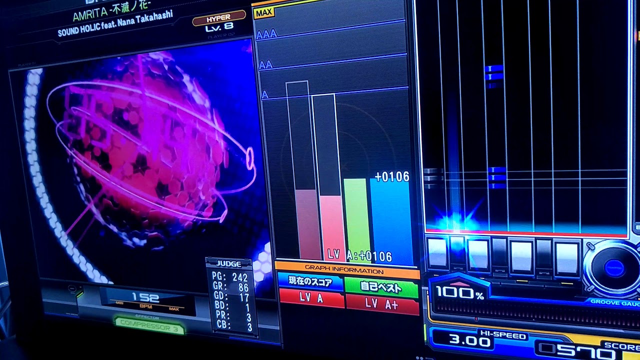 Beatmania Iidx 28 Bistrover Amrita 不滅ノ花 Sph 1386 Youtube