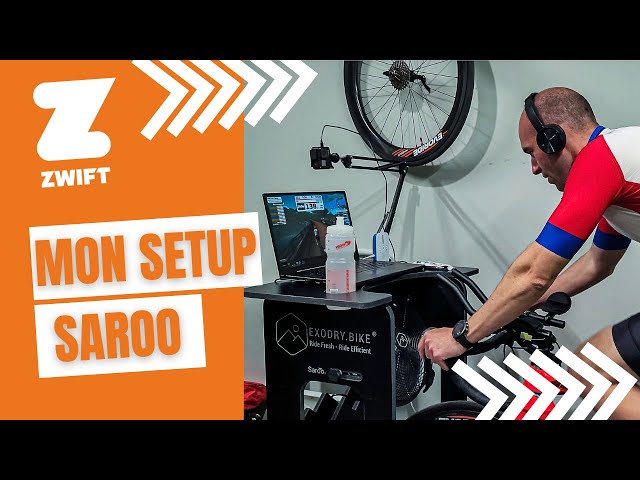 Innovation pour hometrainer : amélioration de mon installation Zwift ! Test  Saroo de EXODRY.BIKE 