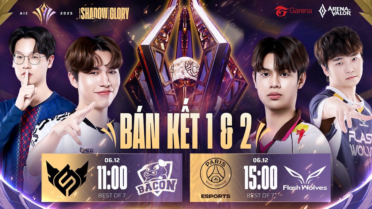? TRỰC TIẾP: PSG ESPORTS vs FLASH WOLVES | SEMI FINALS | AIC 2025 (06/12)