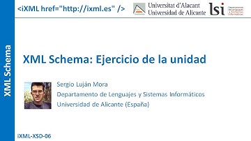 XML Schema: Ejercicio de la unidad