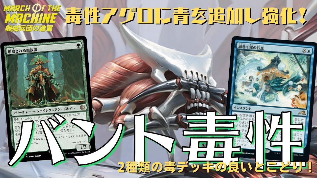 【MTGアリーナ】毒性アグロに青を追加！２種類の毒性デッキのいいとこ取りの「バント毒性」が強い！