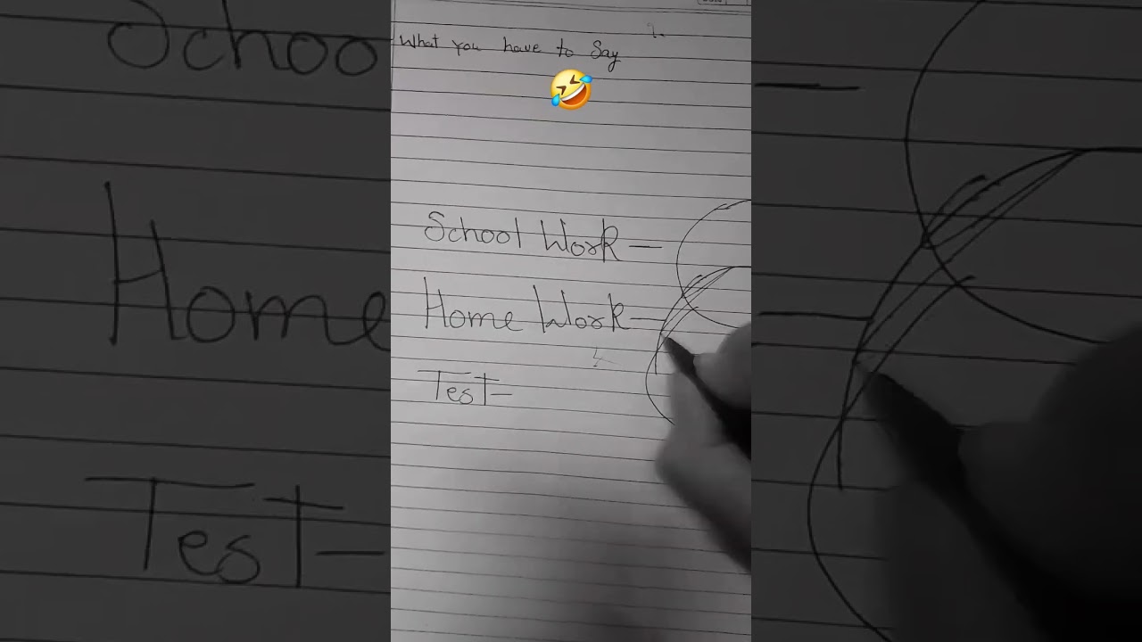 School work.      home work.          test.   