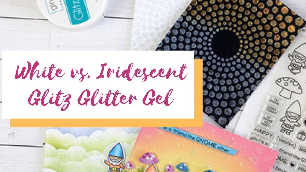 Glitz' Iridescent White Glitter Paper