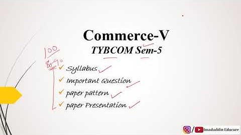 TYBcom Commerce sem 5 | Important Questions | Syllabus | Mumbai University