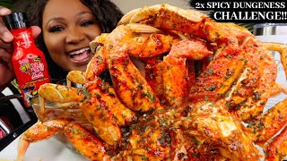 15 2X SPICY DUNGENESS CRAB LEGS MUKBANG CHALLENGE IN 10 MINUTES