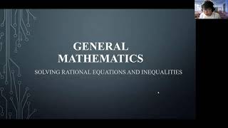 GEN MATH  SOLVING RATIONAL EQUATION AND INEQUALITIES   PART 1
